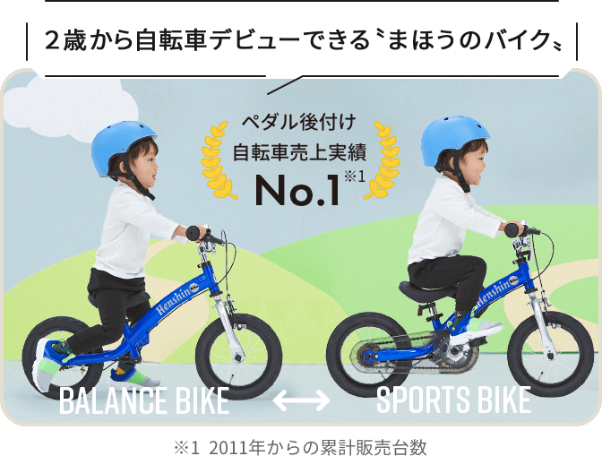 へんしんバイク　Henshin Bike キックバイク　キッズ自転車　スタンド